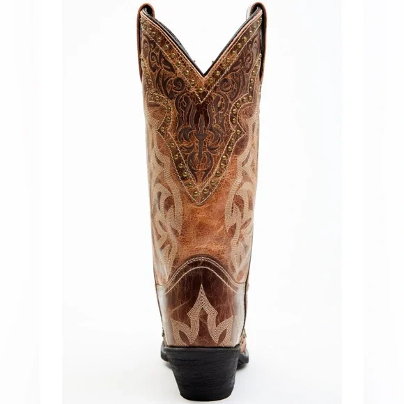 LAREDO WOMEN’S BRAYLNN LEATHER WESTERN PERFORMANCE STUDDED BOOTS -SNIP TOE. SZ 9 - Picture 5 of 11